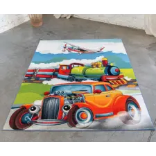  Gyerek szőnyeg Vonatos repülős 80x120cm lakástextília