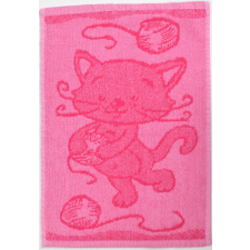  Gyerek törülköző BEBÉ cica rózsaszín 30x50 cm lakástextília
