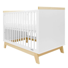 Gyerekágy leesésgátlóval New Baby MARCUS 120x60 cm fehér/természetes kiságy, babaágy