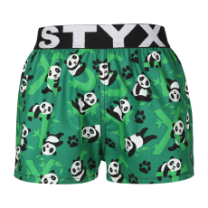  Gyerekek bő szárú boxeralsó Styx művészet sport gumi pandák (BJ1852) 9-11 éves
