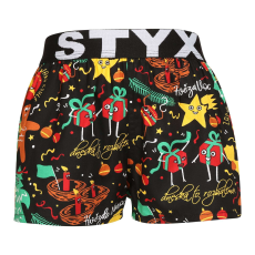  Gyerekek klasszikus boxeralsó Styx művészet sport gumi karácsonyi díszek (BJ1754) 6-8 éves