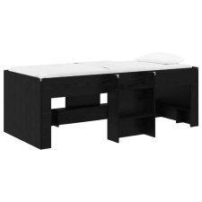 Gyerekek Magas Ágykeret 2 pcs Fekete Tölgy 90 x 190 cm ágy és ágykellék