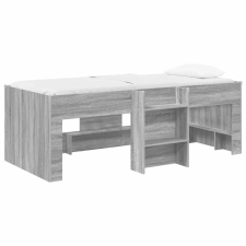  Gyerekek Magas Ágykeret 2 pcs Szürke Sonoma 90 x 200 cm ágy és ágykellék