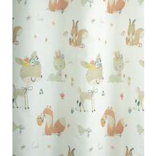 Gyerekmintás voila kész függöny 180x300cm Nyuszi, Őzike, Róka, Mókus lakástextília