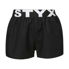  Gyermek bő szárú boxeralsó Styx sport gumi fekete (BJ960) 6-8 éves