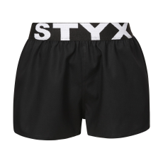  Gyermek bő szárú boxeralsó Styx sport gumi fekete (BJ960) 9-11 éves