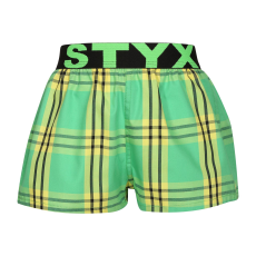 Gyermek bő szárú boxeralsók Styx sportos gumipánt többszínben (BJ1011) 6-8 éves