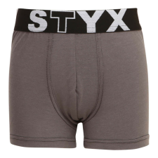 Gyermek boxeralsó Styx sportos gumipánt sötét szürke (GJ1063) 6-8 éves gyerek alsó