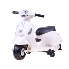 Gyermek elektromos motorkerékpár Vespa fehér elektromos járgány