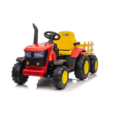 Gyermek elektromos traktor iparvágány 12V 7Ah piros elektromos járgány