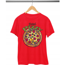  GYERMEK PÓLÓ - PIZZA NAP PIZZA SZOKATLAN NAPOK - M 134-140 gyerek póló