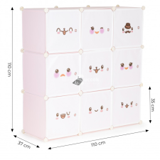  Gyermek tároló szekrény 9 polccal bútor