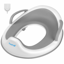 Gyermek WC szűkítő FizioTab® fogantyúkkal - gyűrűvel az egyszerű tárolásért és kampóval, szürke bili