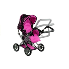 Gyermekjáték Babakocsi Alice - hordozóval, táskával pink fekete 3820 játék babakocsi