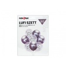 Gyertya & Decor Boldog szülinapot lufi szett ezüst party kellék