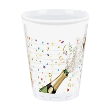 Gyertya &amp; Decor Műanyag pohár pezsgő mintás party kellék