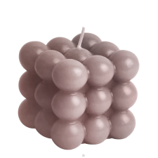  Gyertya kocka 3D bogyós barna M5,5x6cm dekorációs kellék