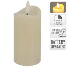  Gyertya LED-es ivory M10x5cm időzítős elemes (elem nélkül) dekorációs kellék