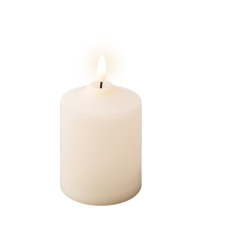  Gyertya LED-es krém D7,5cm M12,5cm dekorációs kellék