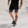 GymBeam 2in1 Black Grey férfi rövidnadrág GymBeam XXL