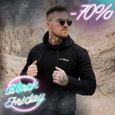 GymBeam Athlete Black White pulcsi XXL