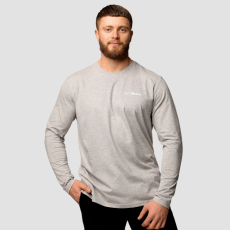 GymBeam Basic hosszú ujjú férfi póló Grey XXXL