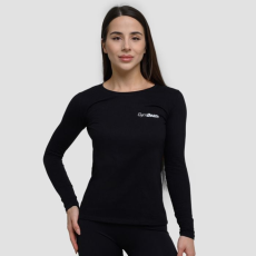 GymBeam Basic női hosszú ujjú póló Black XL