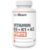 GymBeam D3+K1+K2-vitamin Forte 120 kapszula