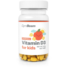 GymBeam D3-vitamin rágótabletta gyermekeknek - narancs, 120 tabletta vitamin és táplálékkiegészítő