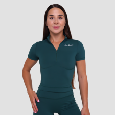 GymBeam Ignite női cropped póló Dark Green L női póló
