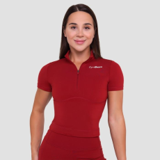 GymBeam Ignite női cropped póló Dark Red XS