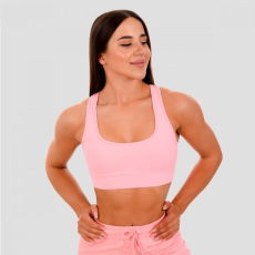 GymBeam Mesh Panel Sport Bra pink