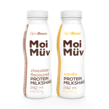 GymBeam MoiMüv Protein Milkshake 242 ml csokoládé vitamin és táplálékkiegészítő