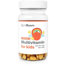GymBeam Multivitamín, tablety na cucání pro děti pomeranč 120 tablet vitamin és táplálékkiegészítő