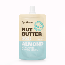 GymBeam Nut Butter 2GO Mandulavaj Kókusszal és Fehér Csokival 80 g reform élelmiszer