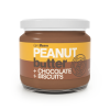 GymBeam Peanut butter with chocolate and biscuits 340 g