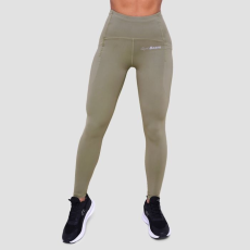 GymBeam Pulse női futóleggings Vetiver XXL