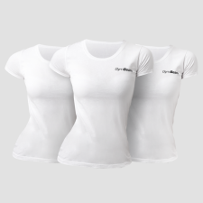 GymBeam Women‘s Basic T-Shirt 3pack White női edzőruha