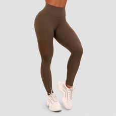 GymBeam Women‘s Leggings Mesh Panel olive S