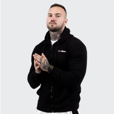 GymBeam Zipper Hoodie Black pulóver - GymBeam XXXL