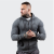 GymBeam Zipper Hoodie Grey Black pulcsi XXXL