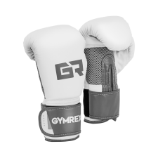 Gymrex Bokszkesztyű - 8 oz - szellőzővel - fehér és fém-világos szürke boksz és harcművészeti eszköz