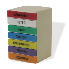  Gyógyszeradagoló heti torony, színes felíratokkal gyógyászati segédeszköz