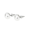  Gyöngyházfehér S925 Fülbevaló - 9,3 mm