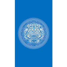  Gyorsan száradó strandtörölköző TIGER 100x180 cm kék, 100% mikroszálas lakástextília