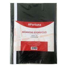 Gyorsfűző FORTUNA műanyag fekete 25 db/csomag lefűző