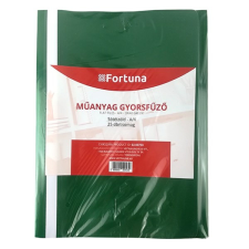 Gyorsfűző FORTUNA műanyag sötétzöld 25 db/csomag lefűző