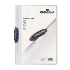  Gyorsfűző, klipes, A4, DURABLE "Swingclip® 30", sötétkék lefűző