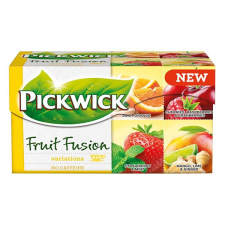  Gyümölcstea PICKWICK Fruit Fusion sárga variációk narancs-eper-meggy-menta-mango-lime-gyömbér 20 filter/doboz tea
