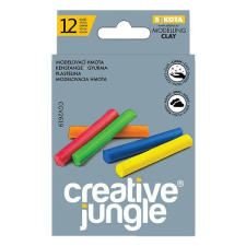 Gyurma CREATIVE JUNGLE grey színes 12 szín/készlet gyurma